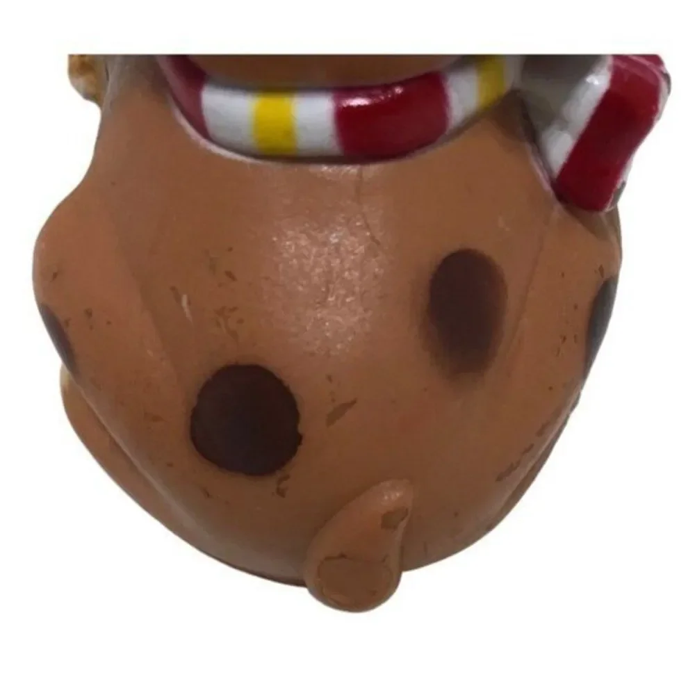 WA Puppy Dog Christmas Cuties ornament 1985‎ Vintage Hong Kong Candy Cane brown